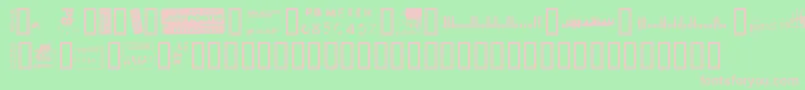 Deadlos-Schriftart – Rosa Schriften auf grünem Hintergrund