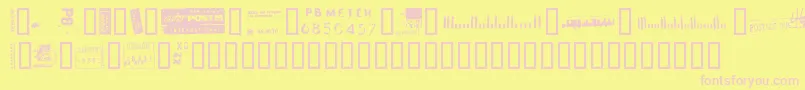 Deadlos Font – Pink Fonts on Yellow Background