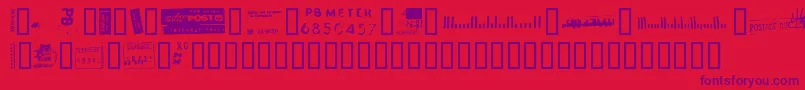 Deadlos Font – Purple Fonts on Red Background