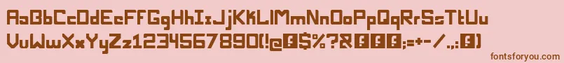 Nucleomd-fontti – ruskeat fontit vaaleanpunaisella taustalla