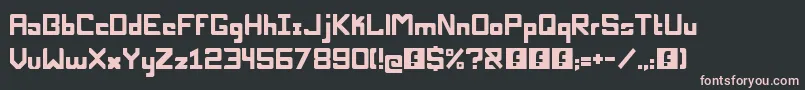 Nucleomd Font – Pink Fonts on Black Background