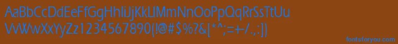 Lisätietoja ErgoemediumcondensedRegular-fontista ErgoemediumcondensedRegular-fontti – siniset fontit ruskealla taustalla
