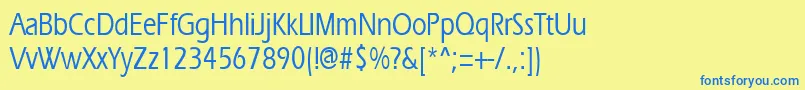 ErgoemediumcondensedRegular Font – Blue Fonts on Yellow Background