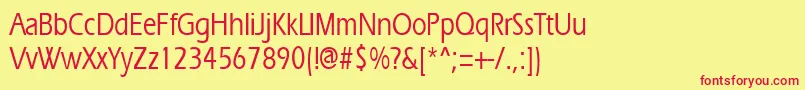 ErgoemediumcondensedRegular Font – Red Fonts on Yellow Background