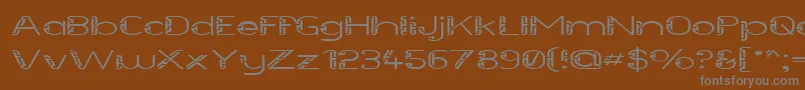 フォントFutureSallowWide – 茶色の背景に灰色の文字