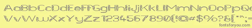 FutureSallowWide Font – Gray Fonts on Yellow Background
