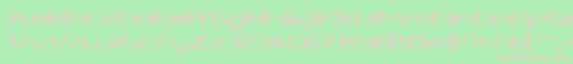 FutureSallowWide Font – Pink Fonts on Green Background