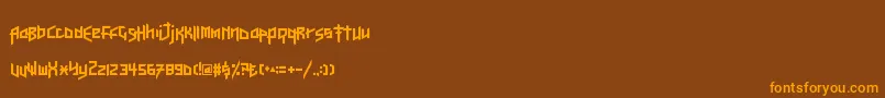 HereBeDubstep Font – Orange Fonts on Brown Background