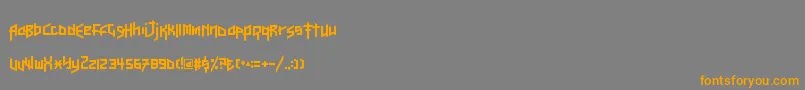 HereBeDubstep Font – Orange Fonts on Gray Background