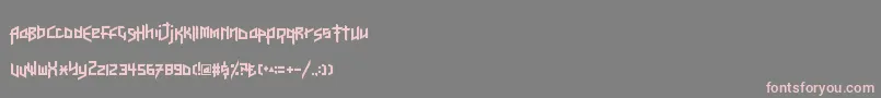 HereBeDubstep Font – Pink Fonts on Gray Background