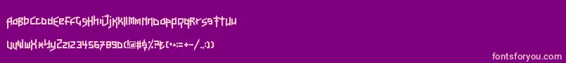 HereBeDubstep-Schriftart – Rosa Schriften auf violettem Hintergrund