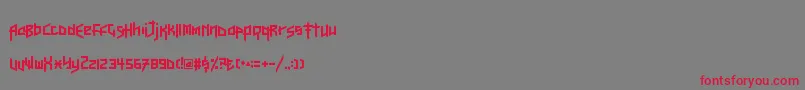 HereBeDubstep Font – Red Fonts on Gray Background