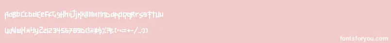 HereBeDubstep Font – White Fonts on Pink Background