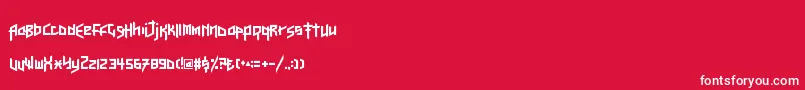 HereBeDubstep Font – White Fonts on Red Background