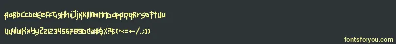 HereBeDubstep Font – Yellow Fonts on Black Background