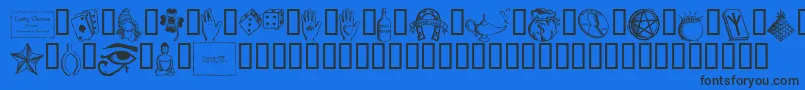 Luckc Font – Black Fonts on Blue Background