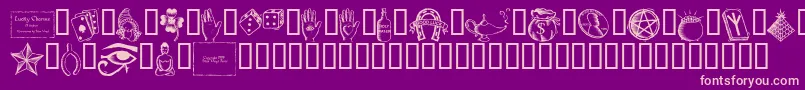 Luckc Font – Pink Fonts on Purple Background