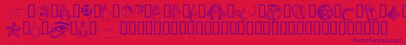fuente Luckc – Fuentes Moradas Sobre Fondo Rojo