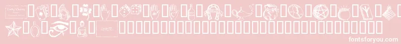 Luckc Font – White Fonts on Pink Background