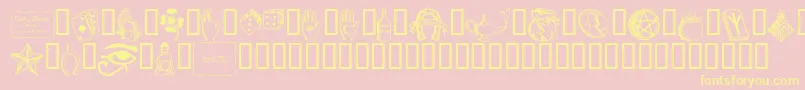 Luckc Font – Yellow Fonts on Pink Background