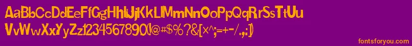 Karloff Font – Orange Fonts on Purple Background