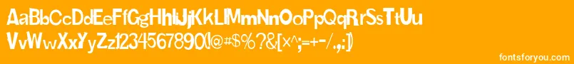 Karloff Font – White Fonts on Orange Background