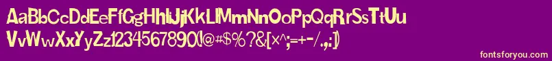 Karloff Font – Yellow Fonts on Purple Background