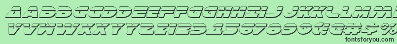 HanSoloExpShadowLasital Font – Black Fonts on Green Background