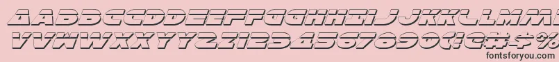 HanSoloExpShadowLasital Font – Black Fonts on Pink Background