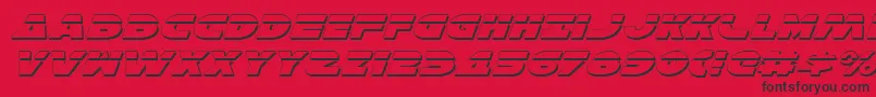 HanSoloExpShadowLasital Font – Black Fonts on Red Background