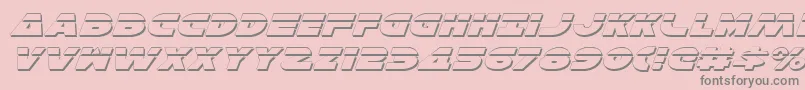 HanSoloExpShadowLasital Font – Gray Fonts on Pink Background