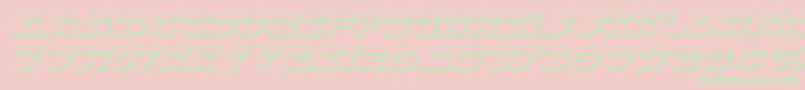 HanSoloExpShadowLasital Font – Green Fonts on Pink Background