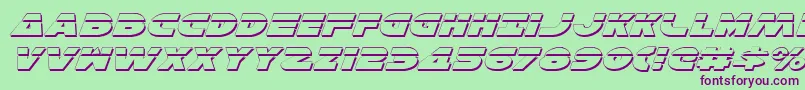 HanSoloExpShadowLasital Font – Purple Fonts on Green Background