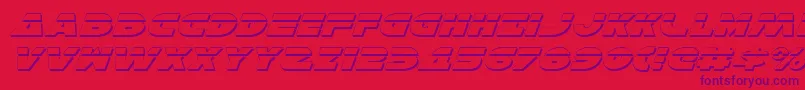 HanSoloExpShadowLasital Font – Purple Fonts on Red Background