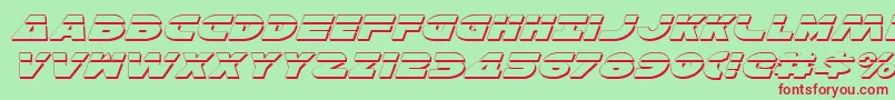 HanSoloExpShadowLasital Font – Red Fonts on Green Background