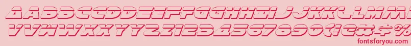 HanSoloExpShadowLasital Font – Red Fonts on Pink Background