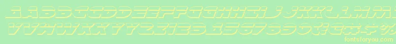 HanSoloExpShadowLasital Font – Yellow Fonts on Green Background