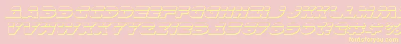 HanSoloExpShadowLasital Font – Yellow Fonts on Pink Background