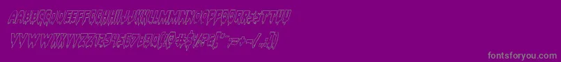 Bloodlustoutital Font – Gray Fonts on Purple Background