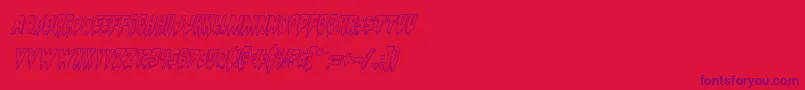 Bloodlustoutital Font – Purple Fonts on Red Background