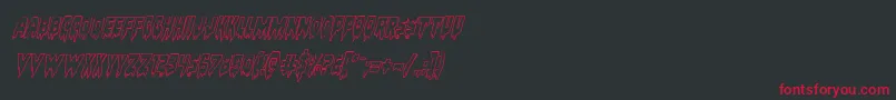 Шрифт Bloodlustoutital – красные шрифты на чёрном фоне