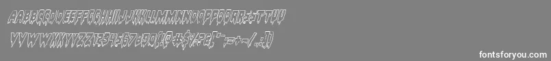 Bloodlustoutital Font – White Fonts on Gray Background