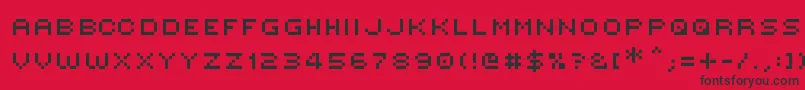 VictorPixel Font – Black Fonts on Red Background