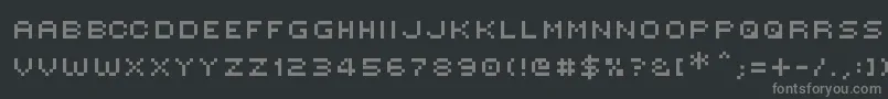 Шрифт VictorPixel – серые шрифты на чёрном фоне