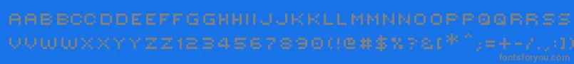 VictorPixel Font – Gray Fonts on Blue Background