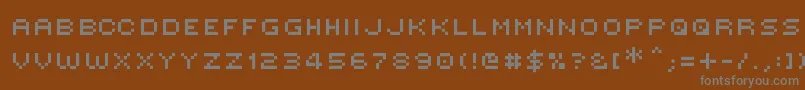 Шрифт VictorPixel – серые шрифты на коричневом фоне