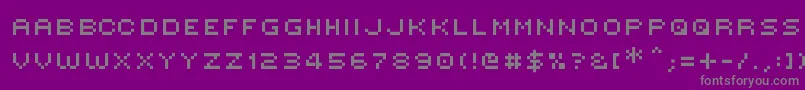 VictorPixel Font – Gray Fonts on Purple Background