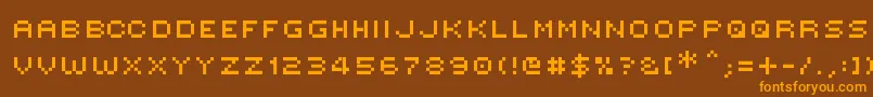 VictorPixel Font – Orange Fonts on Brown Background