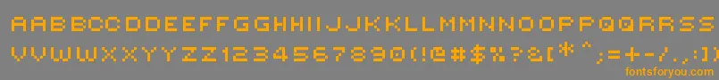 VictorPixel Font – Orange Fonts on Gray Background