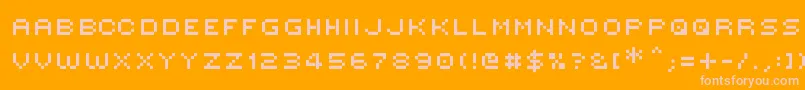 フォントVictorPixel – オレンジの背景にピンクのフォント